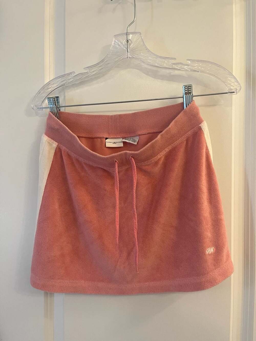 Y2K Vintage Tommy Hilfiger Swim Pink Terry Cloth Mini Skirt